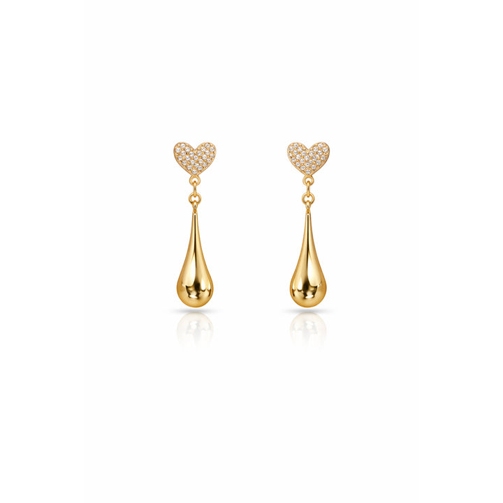 Golden Heart Drip Luxe Earrings