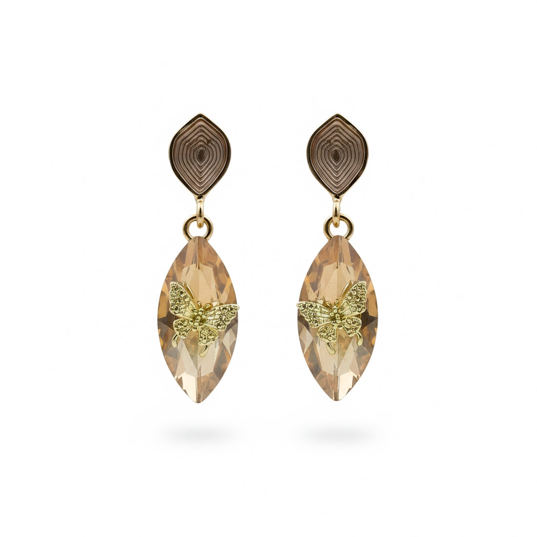Nova Crystal Butterfly Earrings