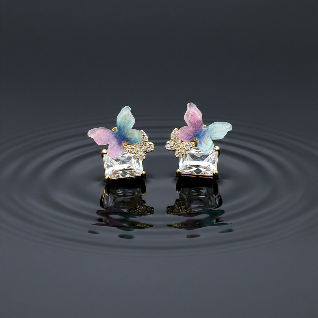 Rangrez Pastel Butterfly Earrings