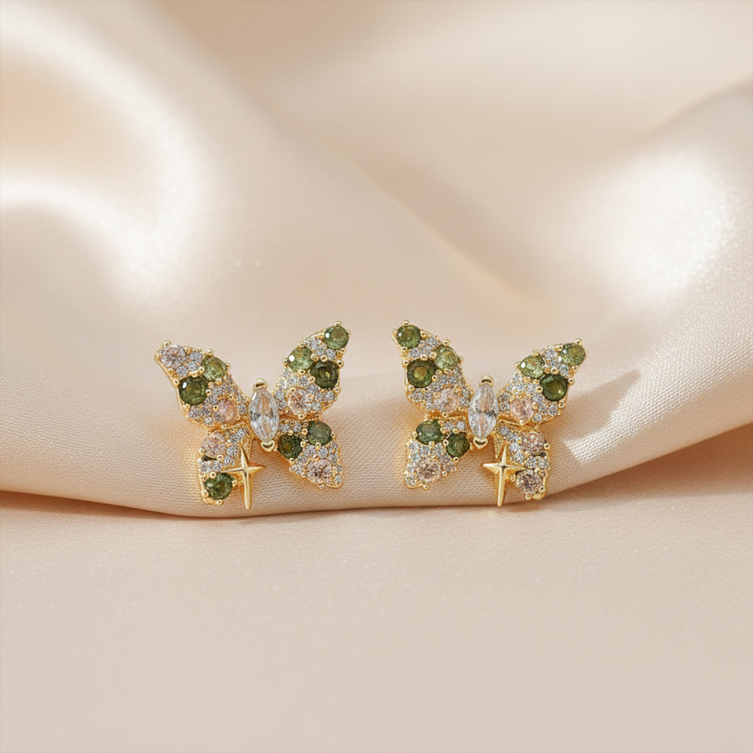 Emerald Flutter Luxe Earrings