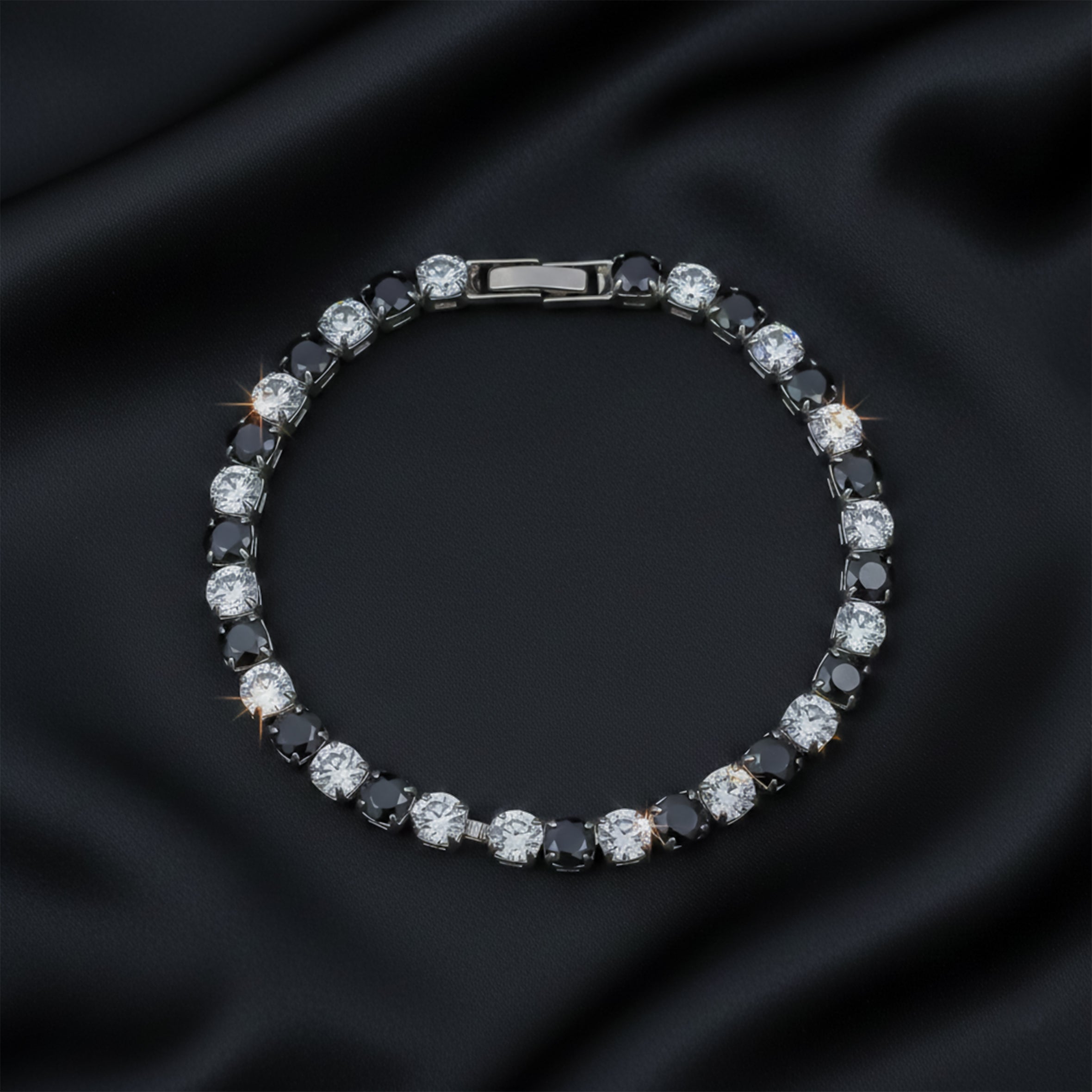 Noir Diamond Elegance Tennis Bracelet