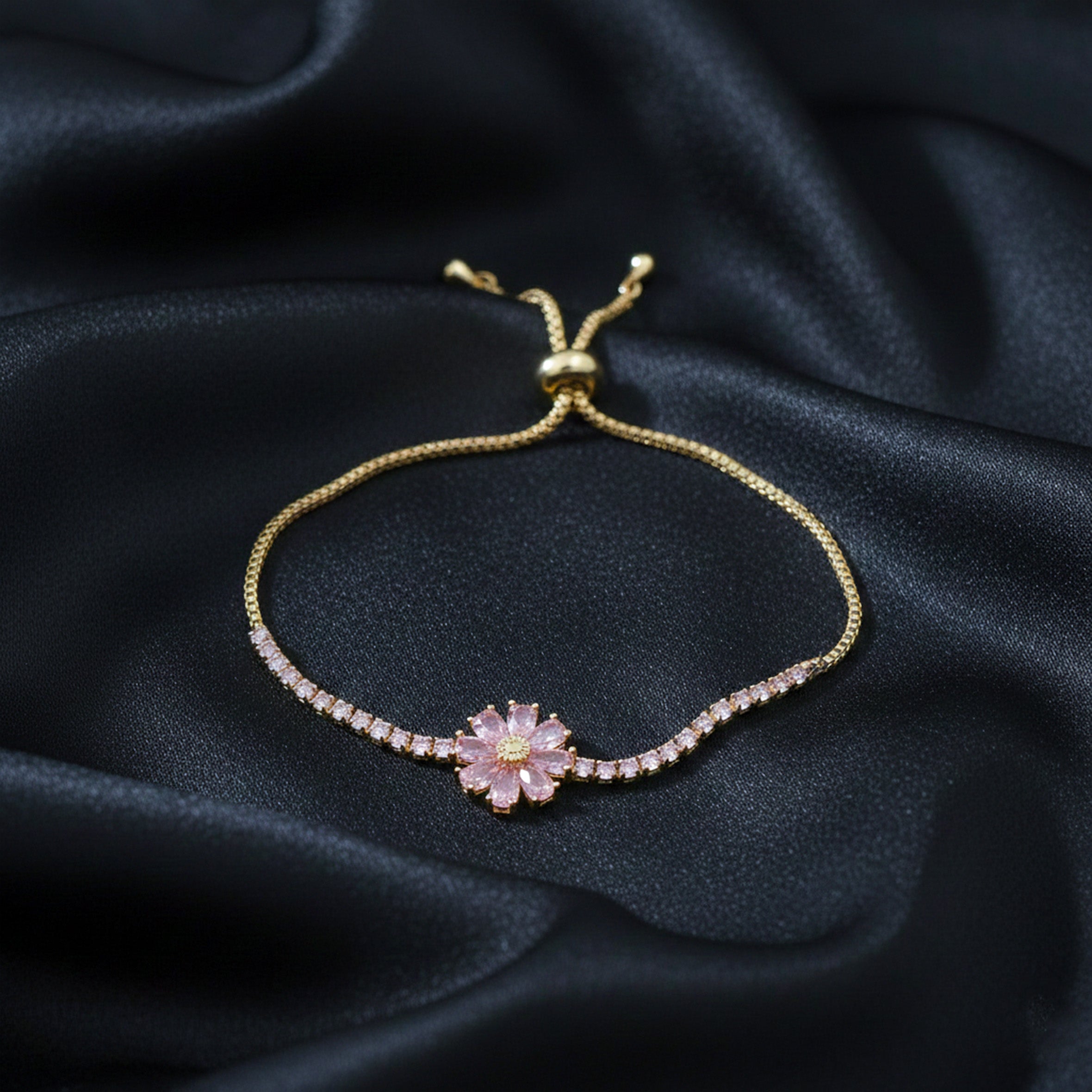 Aurora Bloom Gold Slider Bracelet
