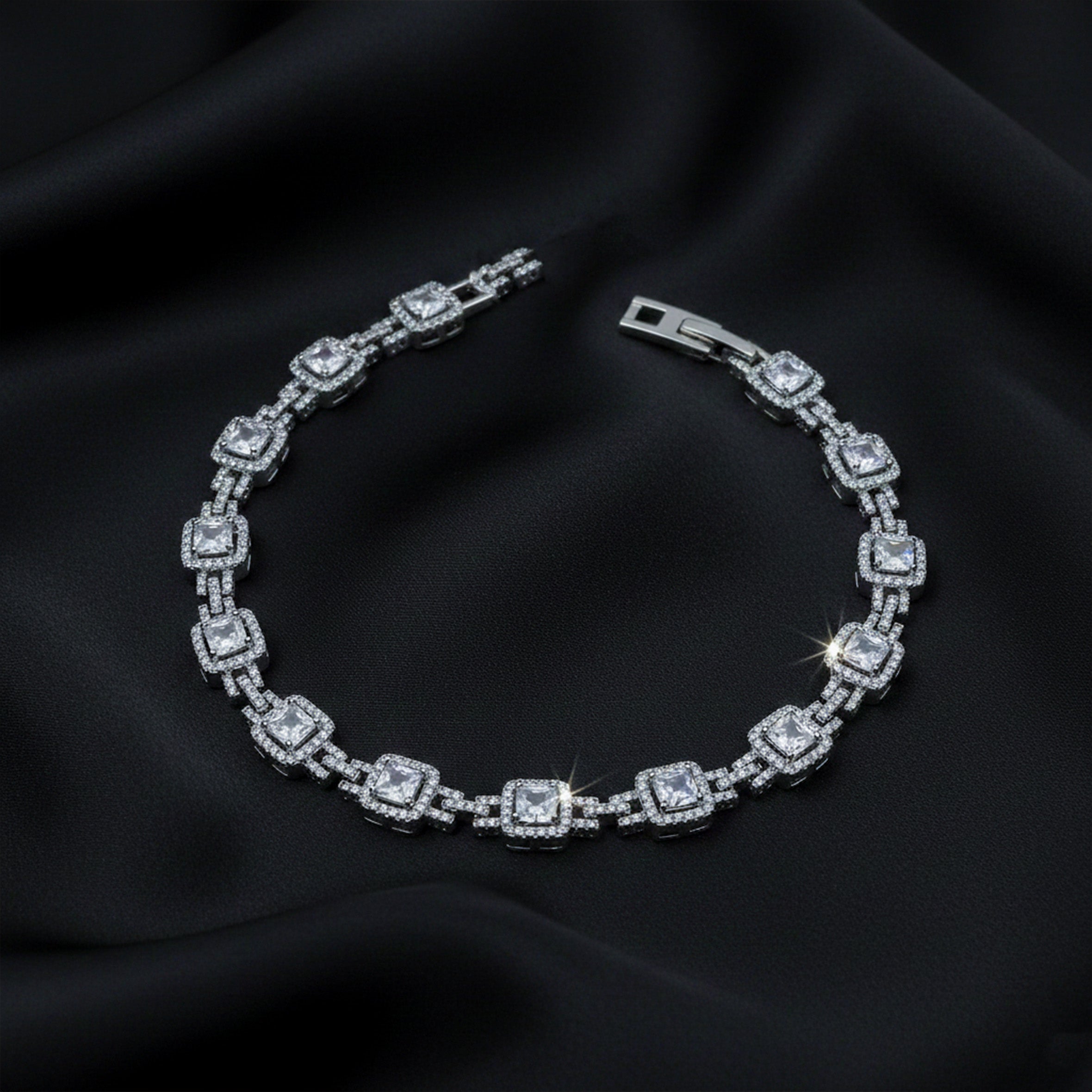 Diamond Square Luxe Tennis Bracelet