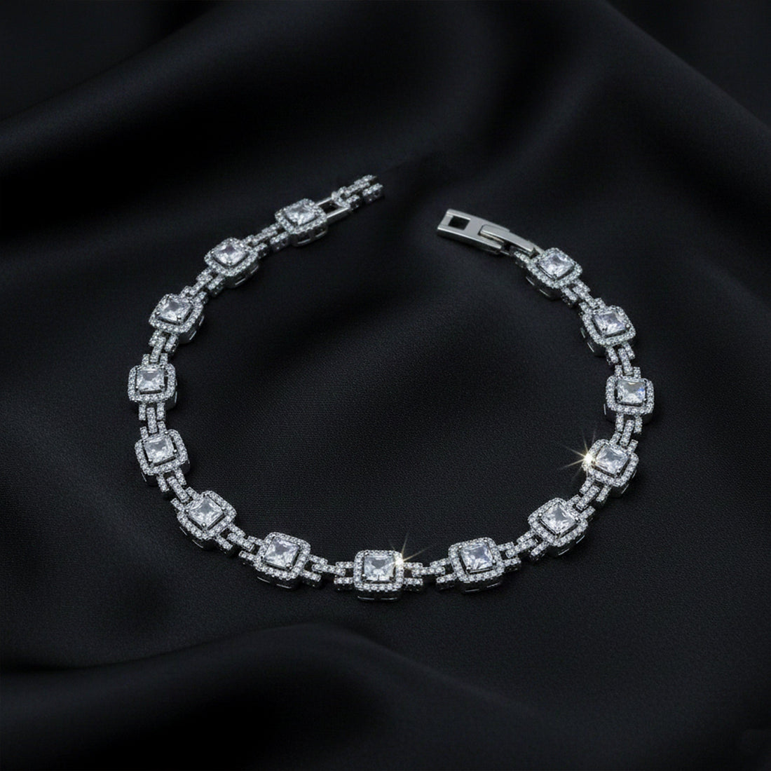 Diamond Square Luxe Tennis Bracelet
