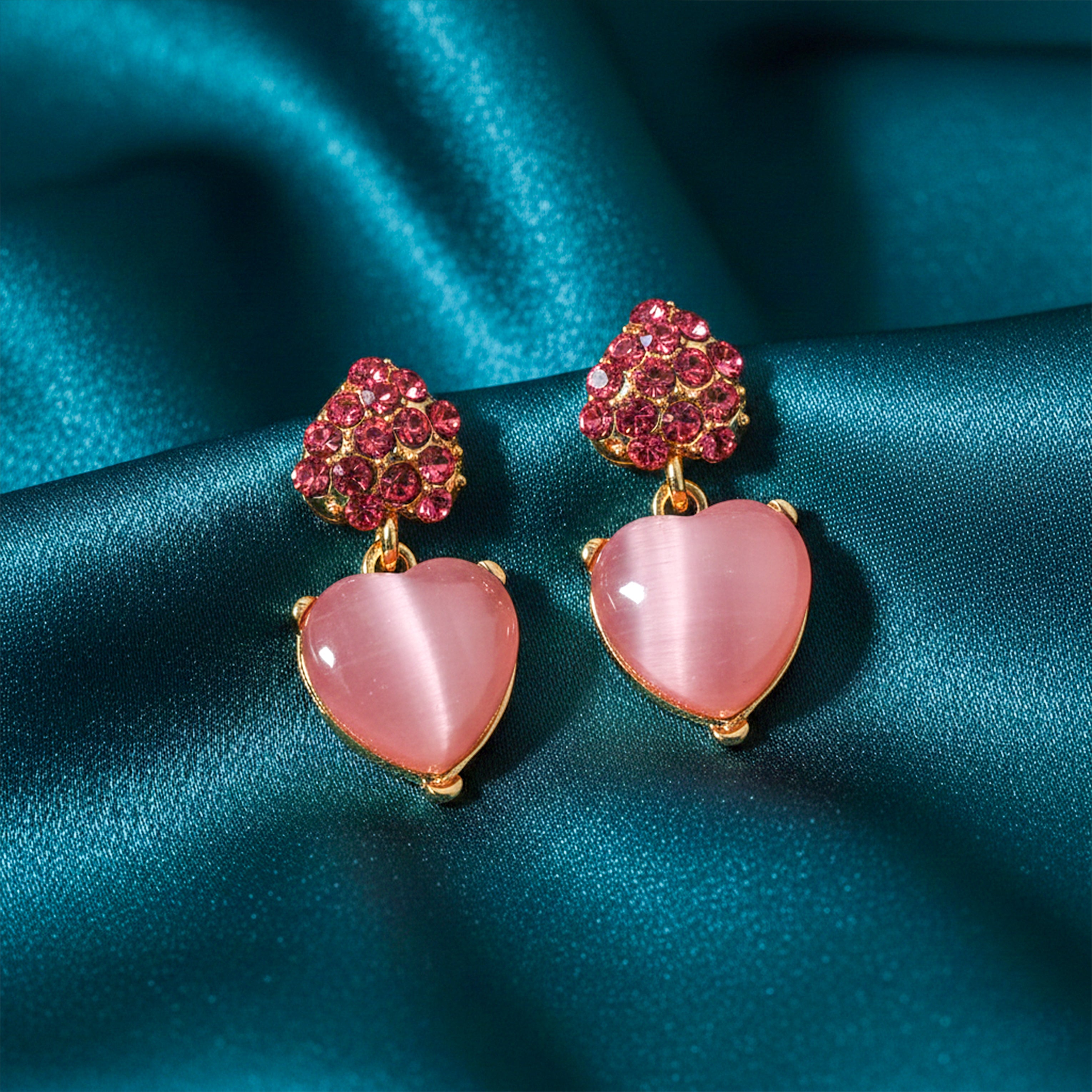 Romantic Blush Heart Earrings