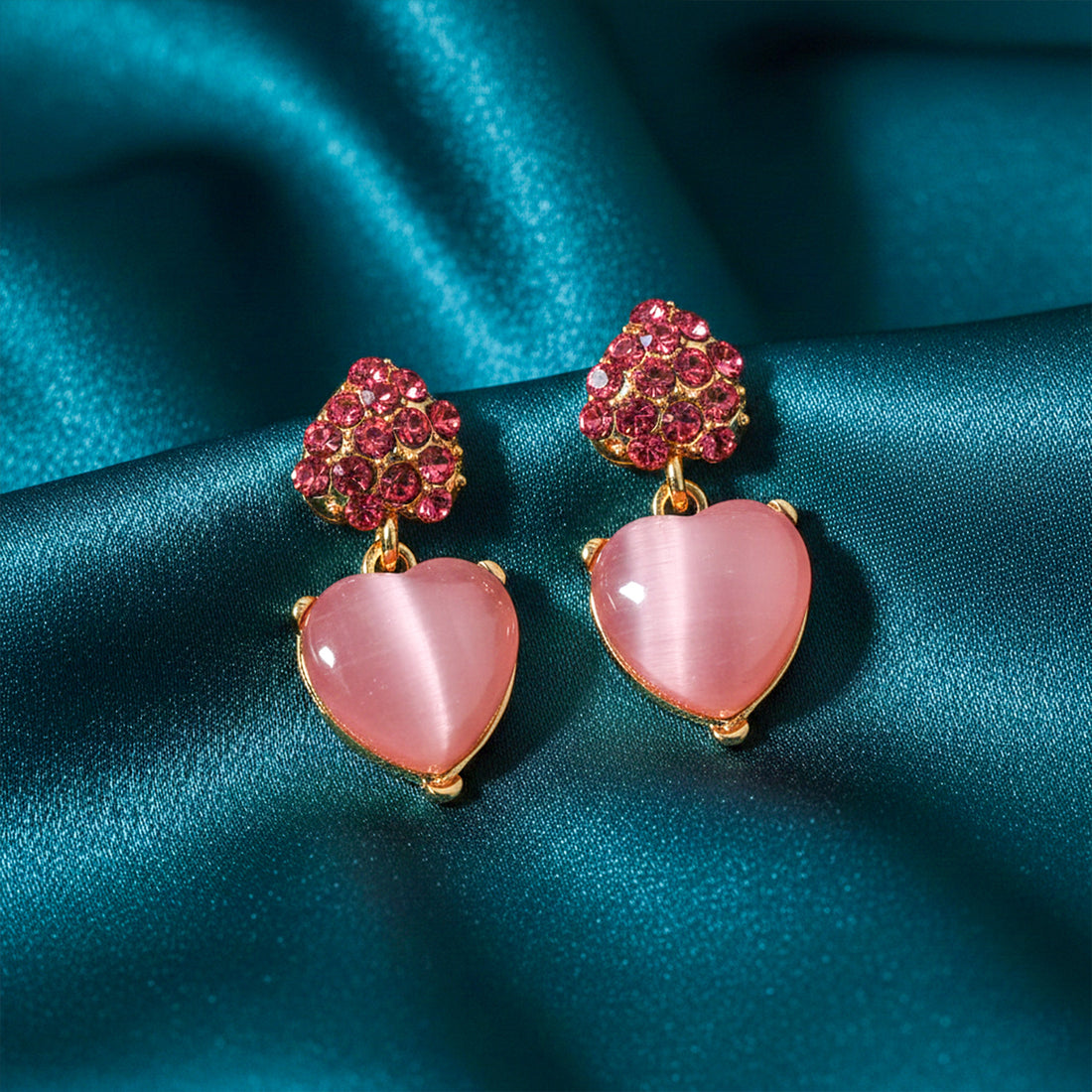 Romantic Blush Heart Earrings