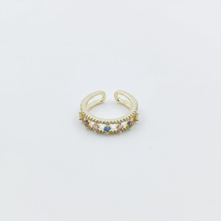 Multicolor Gemstone Open Band Ring
