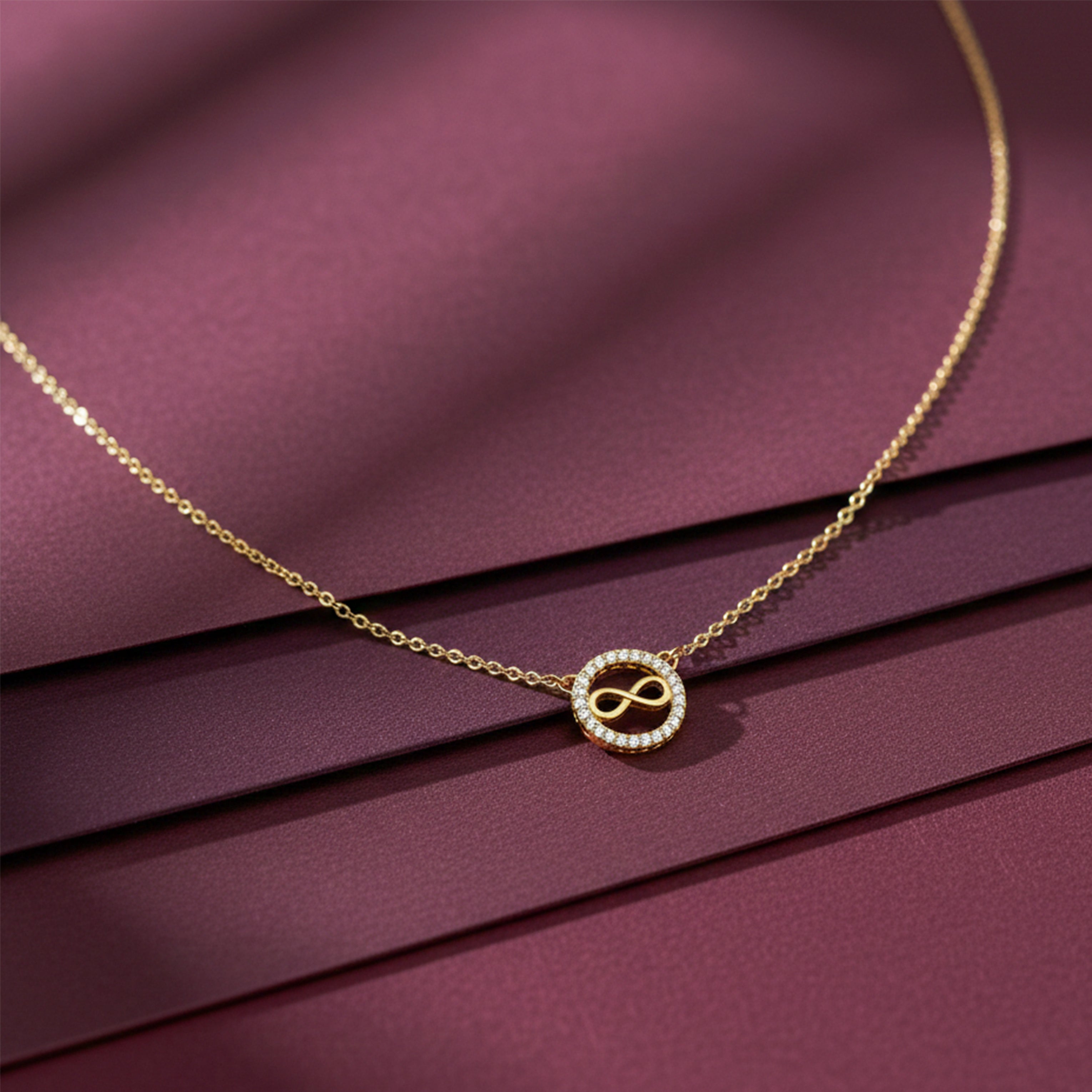 Elegant Gold Infinity Necklace