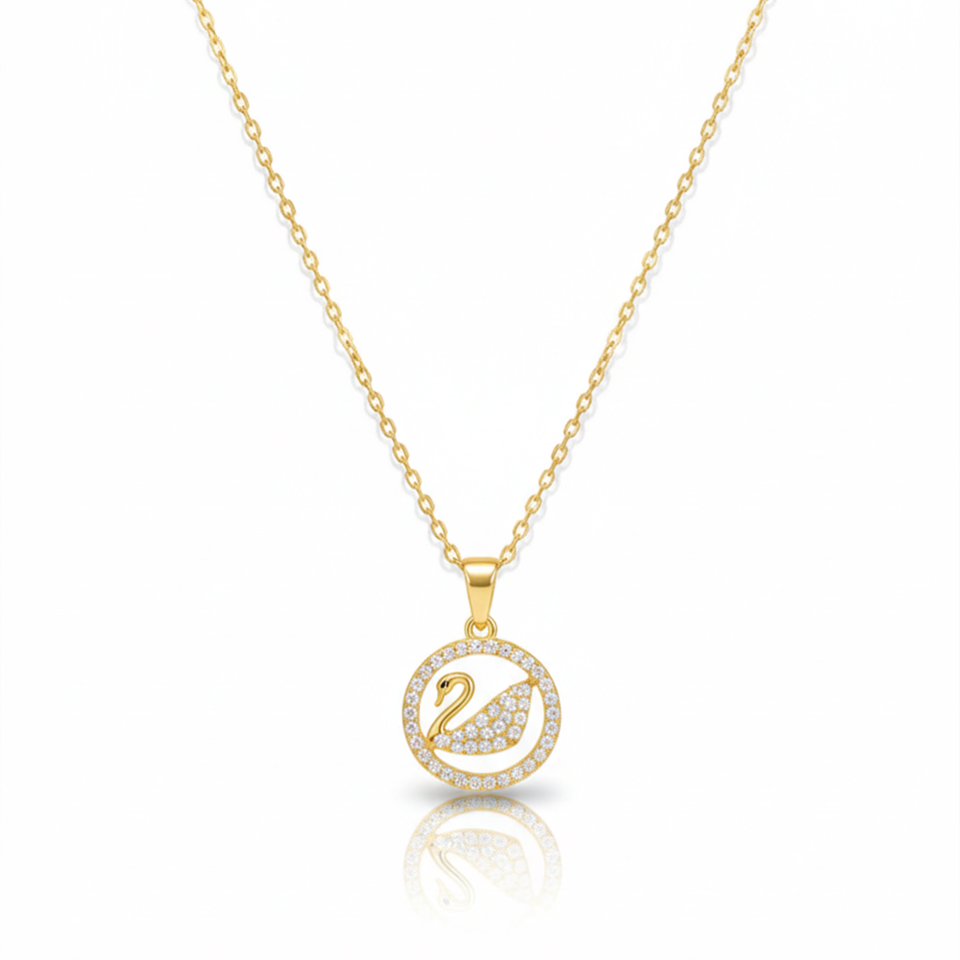 Swan Graceful Pendant Necklace