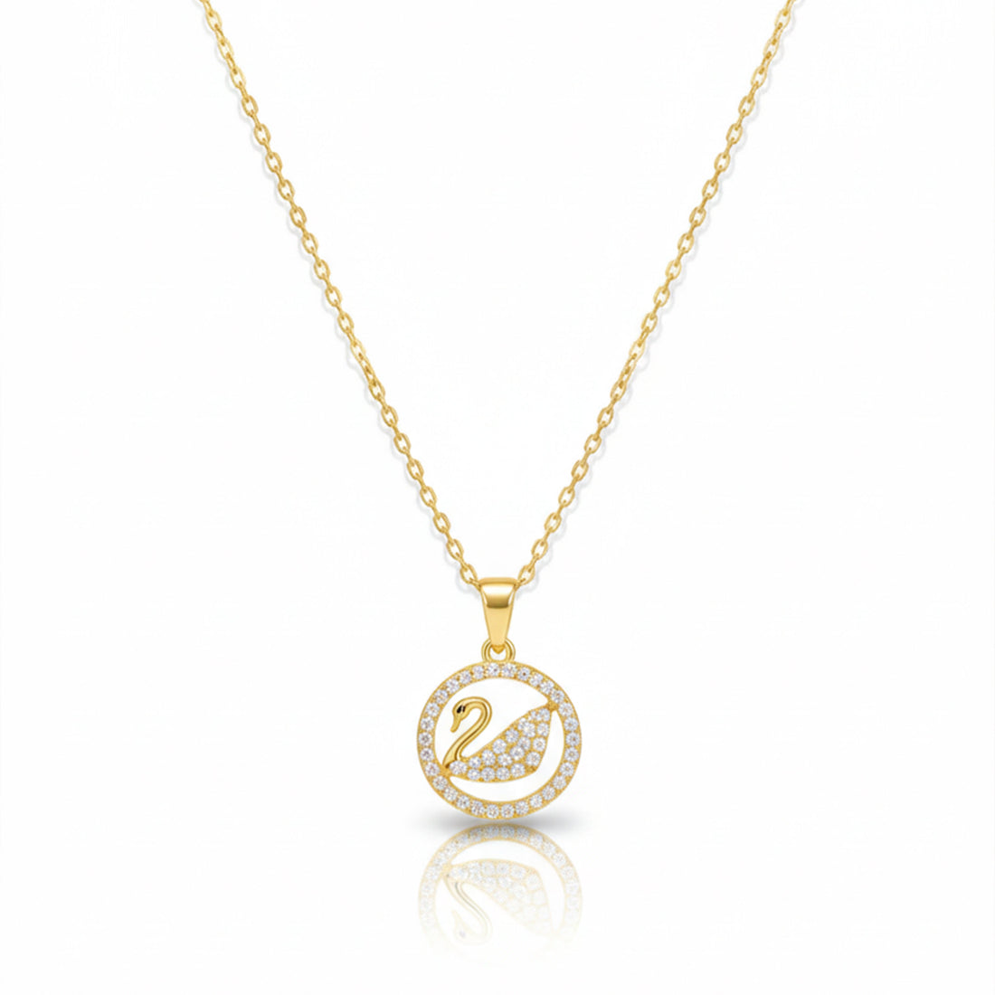Swan Graceful Pendant Necklace