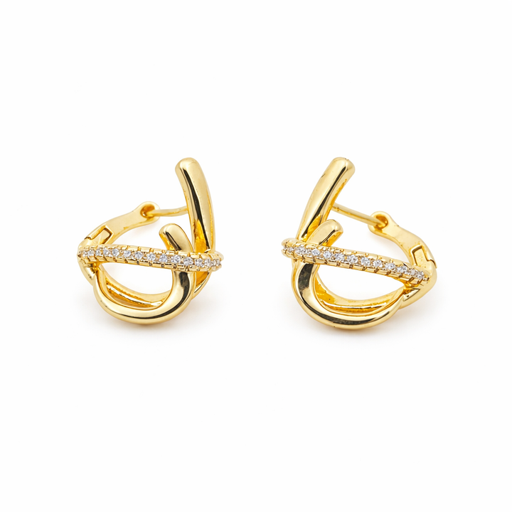 Royal Infinity Twist Gold Earrings