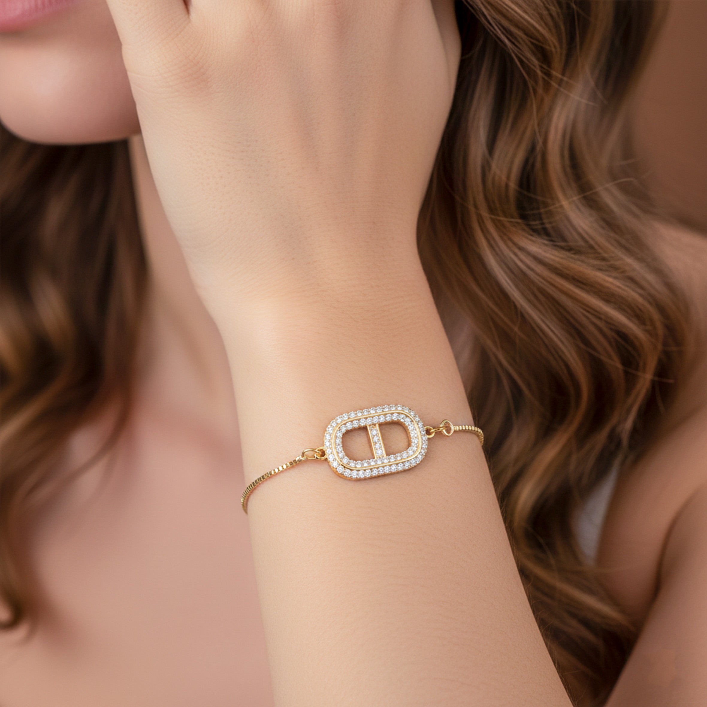 Elara Signature Gold Diamond Bracelet
