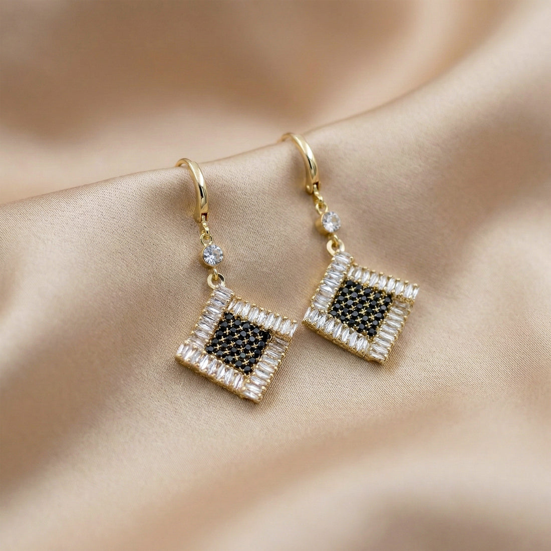 Crystal Square Luxe Earrings