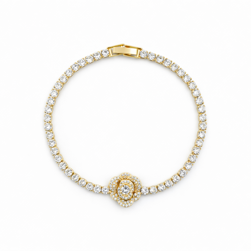Royal Halo Diamond Tennis Bracelet