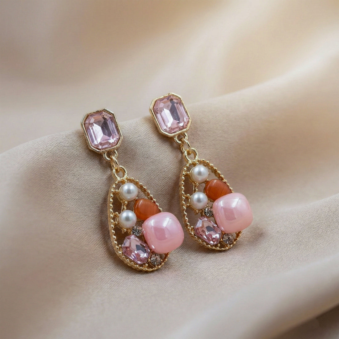 Pink Luxe Charm Earrings