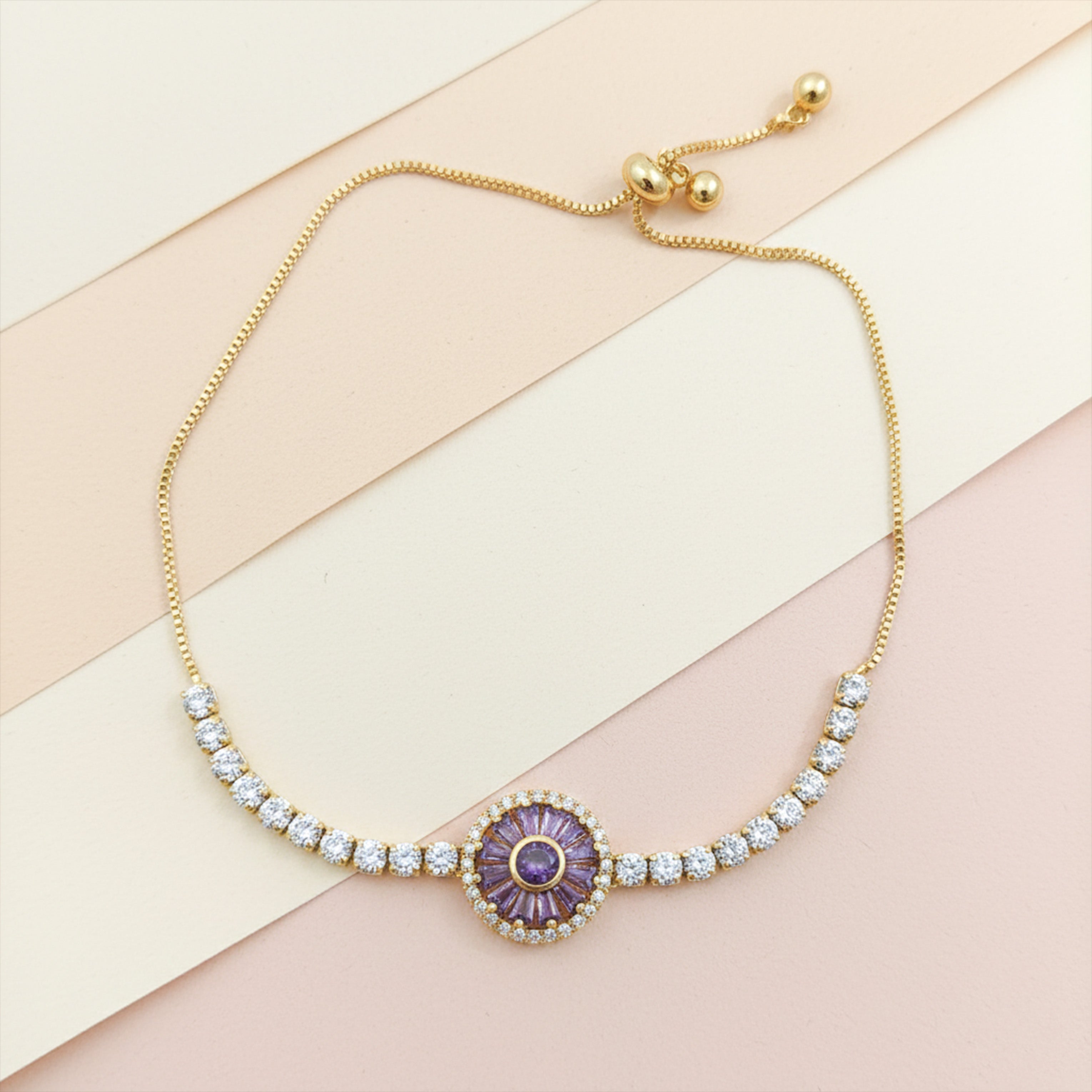Purple Aura Diamond Bracelet