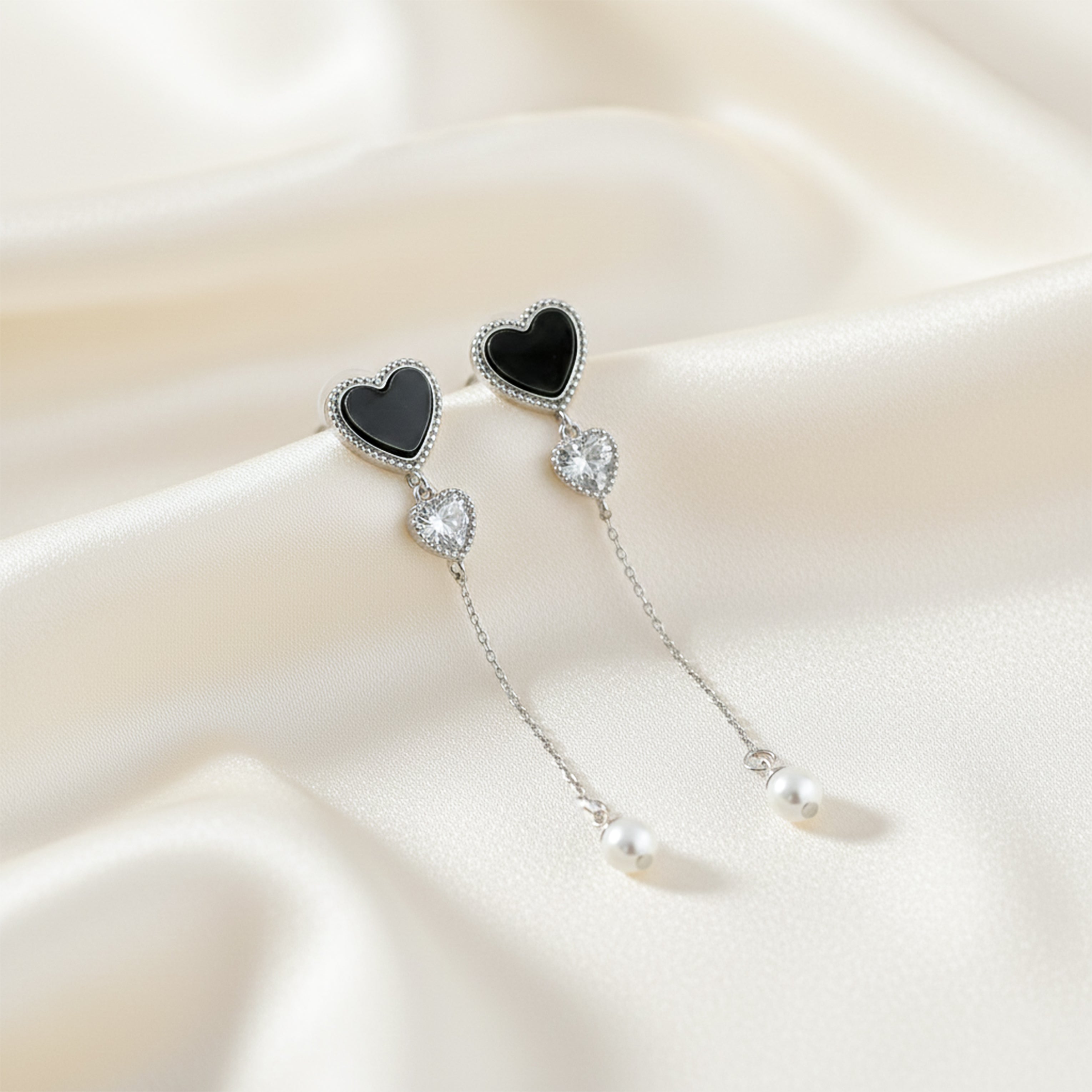 Obsidian Love Pearl Drops