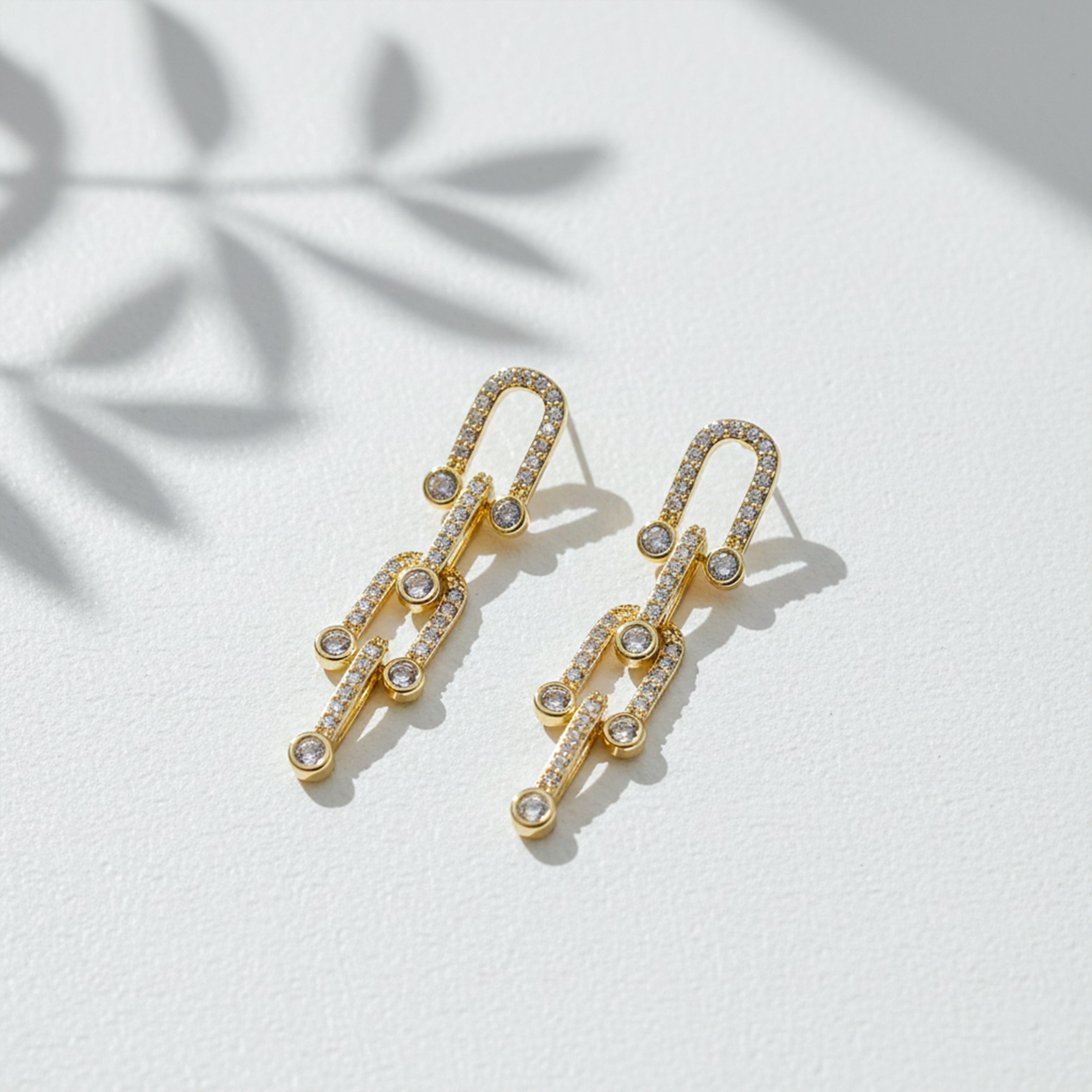 Elite Crystal Ladder Earrings