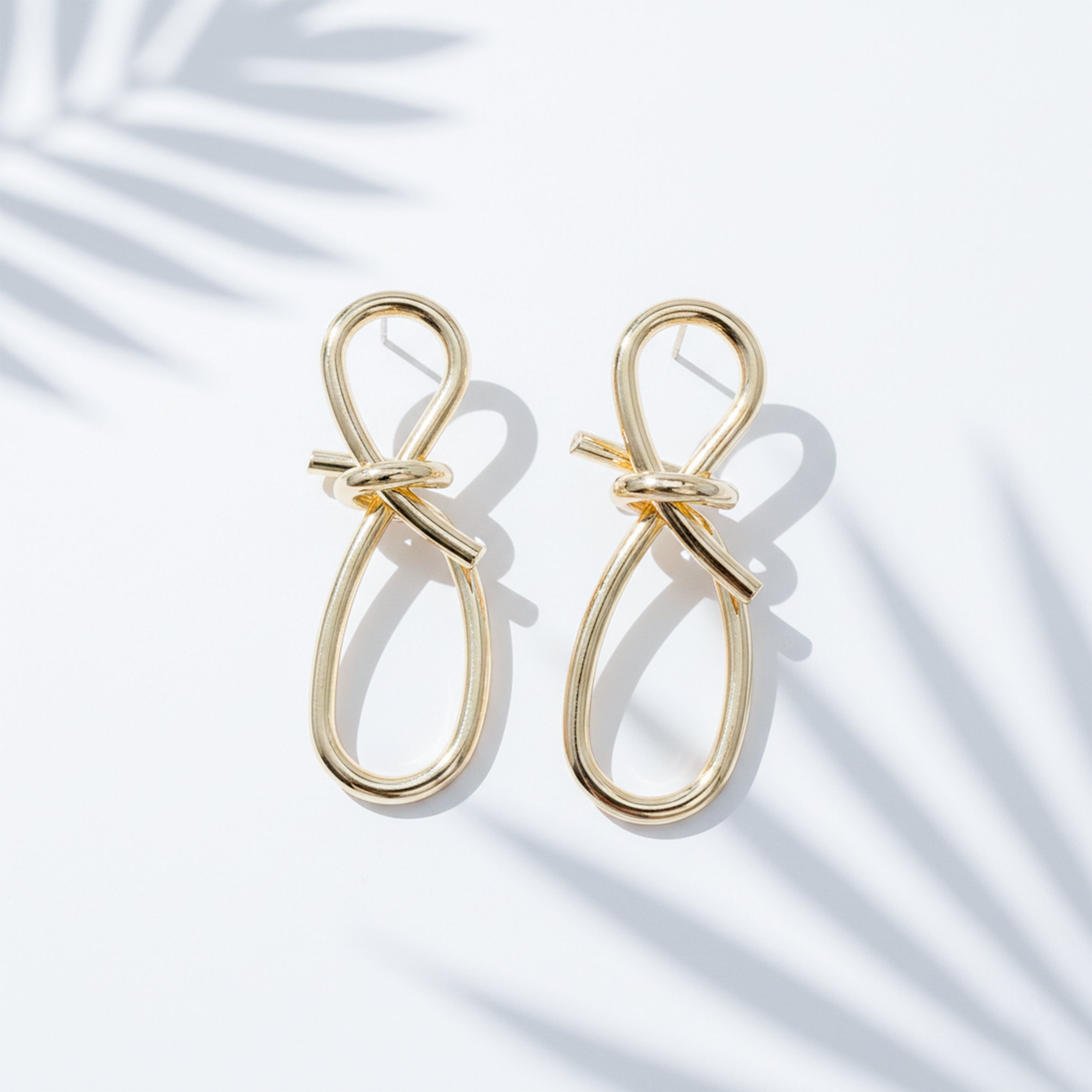 Luxe Knot Loop Drop Earrings