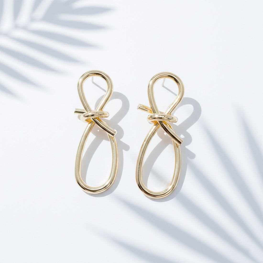 Luxe Knot Loop Drop Earrings
