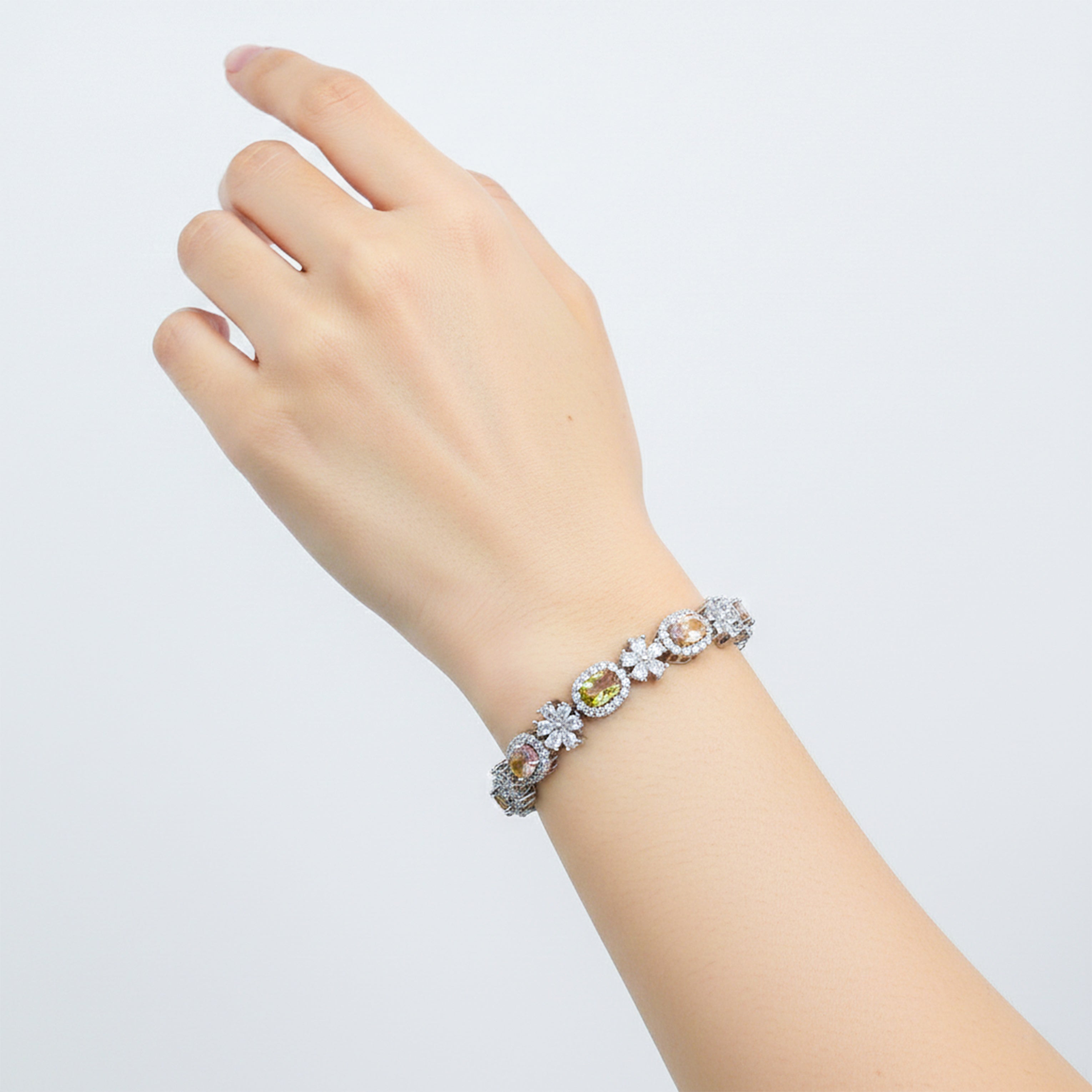 Regal Rainbow Gemstone Luxury Bracelet