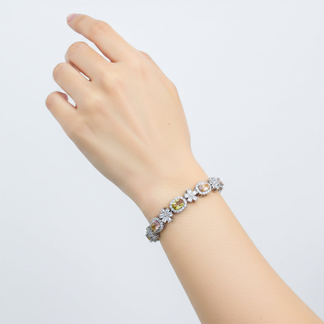 Regal Rainbow Gemstone Luxury Bracelet