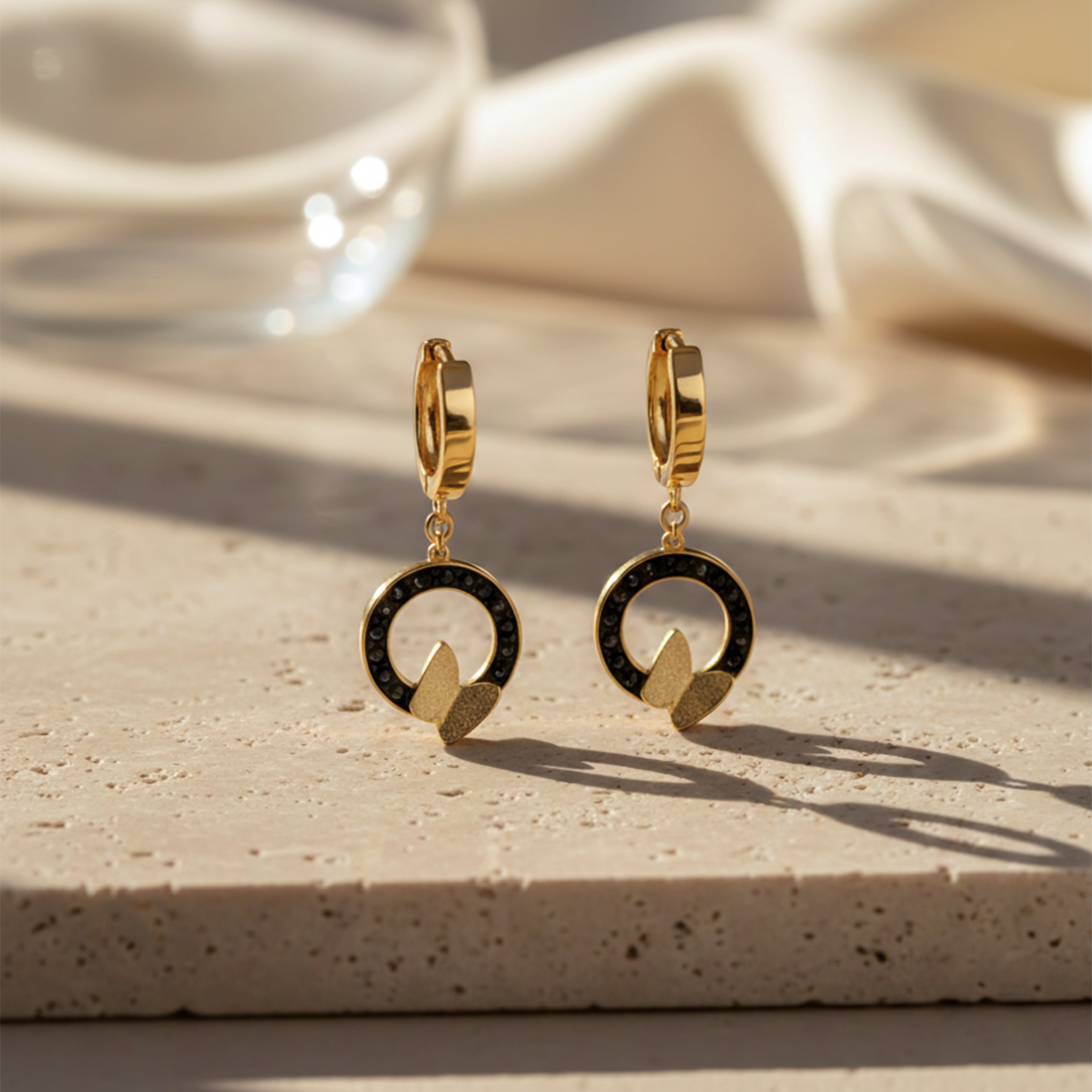 Chic Butterfly Loop Drop Earrings