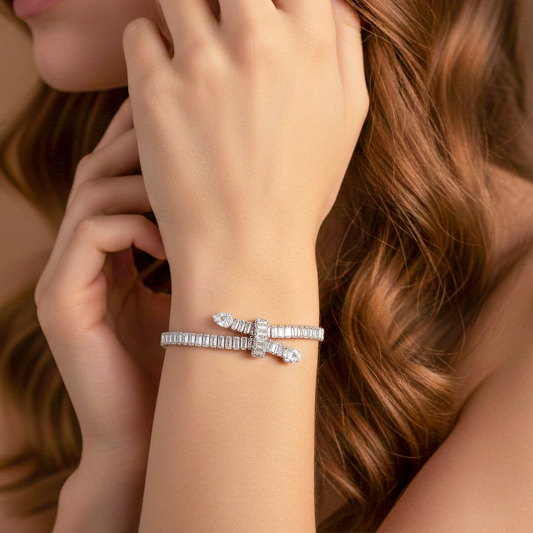 Aurielle Crystal Baguette Bracelet