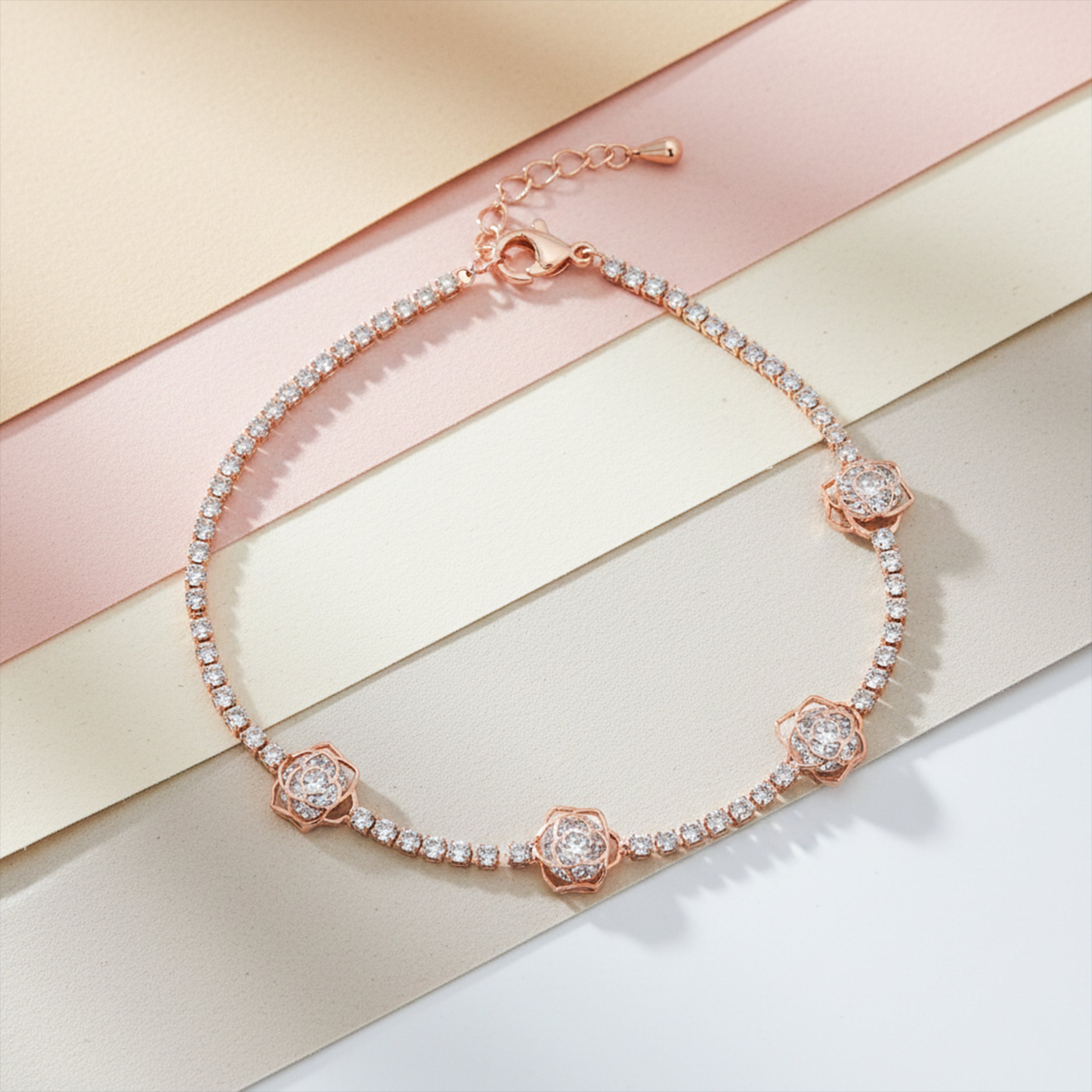 Rose Elegance Diamond Bracelet