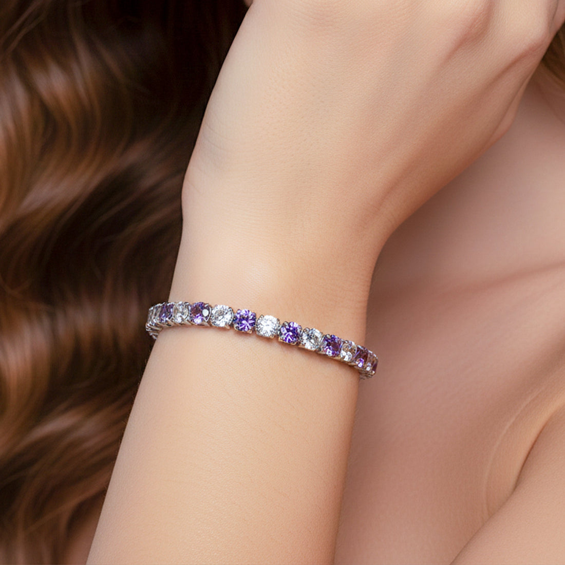Velvet Purple Luxe Tennis Bracelet
