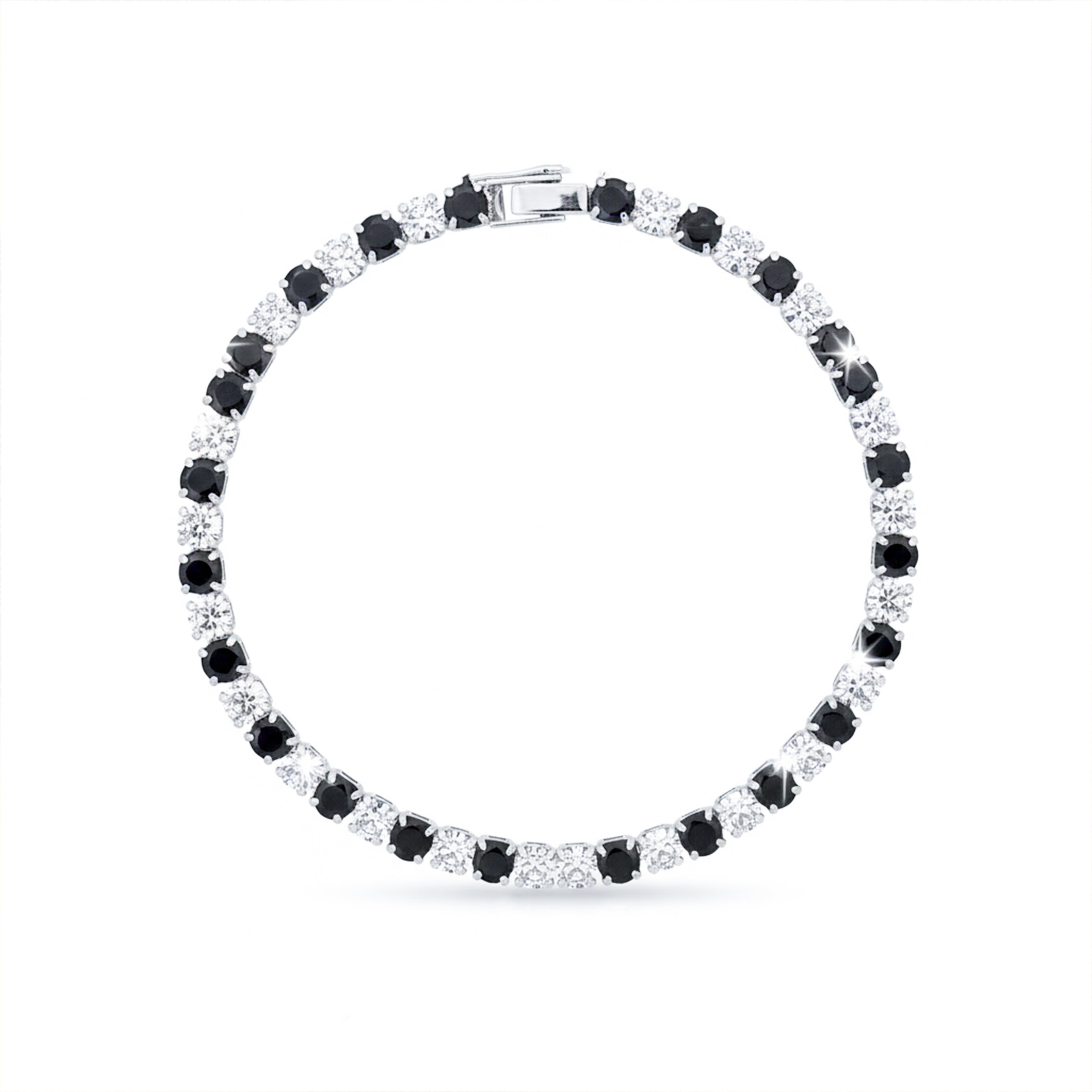 Obsidian Glow Diamond Tennis Bracelet