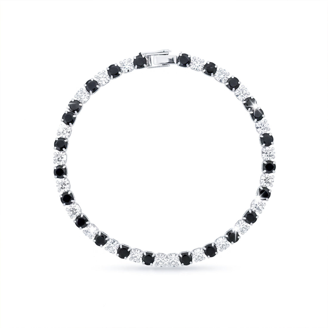Obsidian Glow Diamond Tennis Bracelet