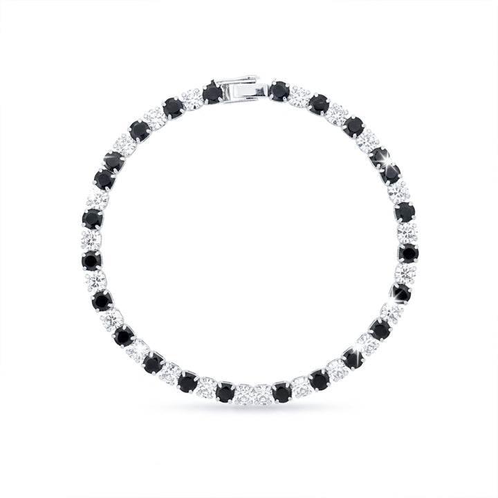 Obsidian Glow Diamond Tennis Bracelet