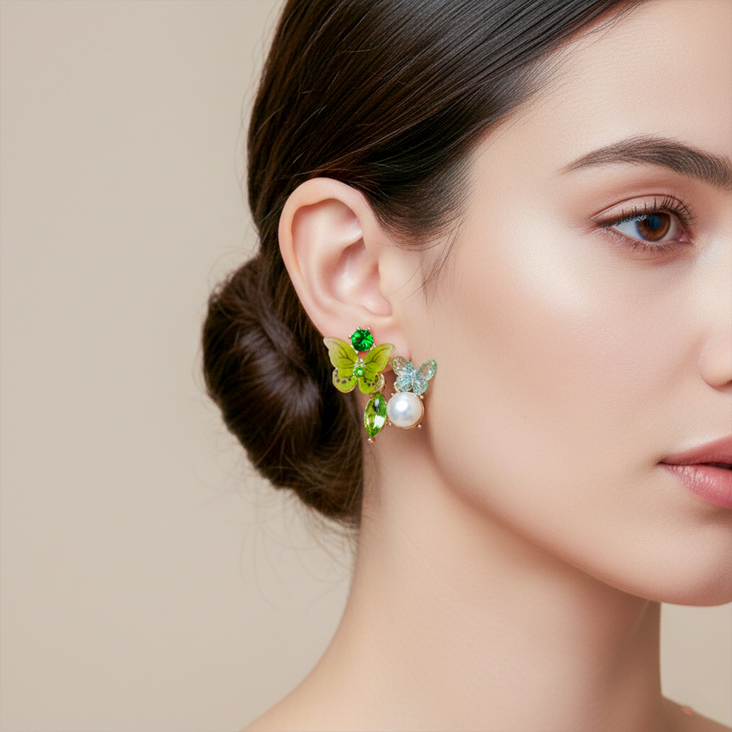 Butterfly Pearl Elegance Earrings