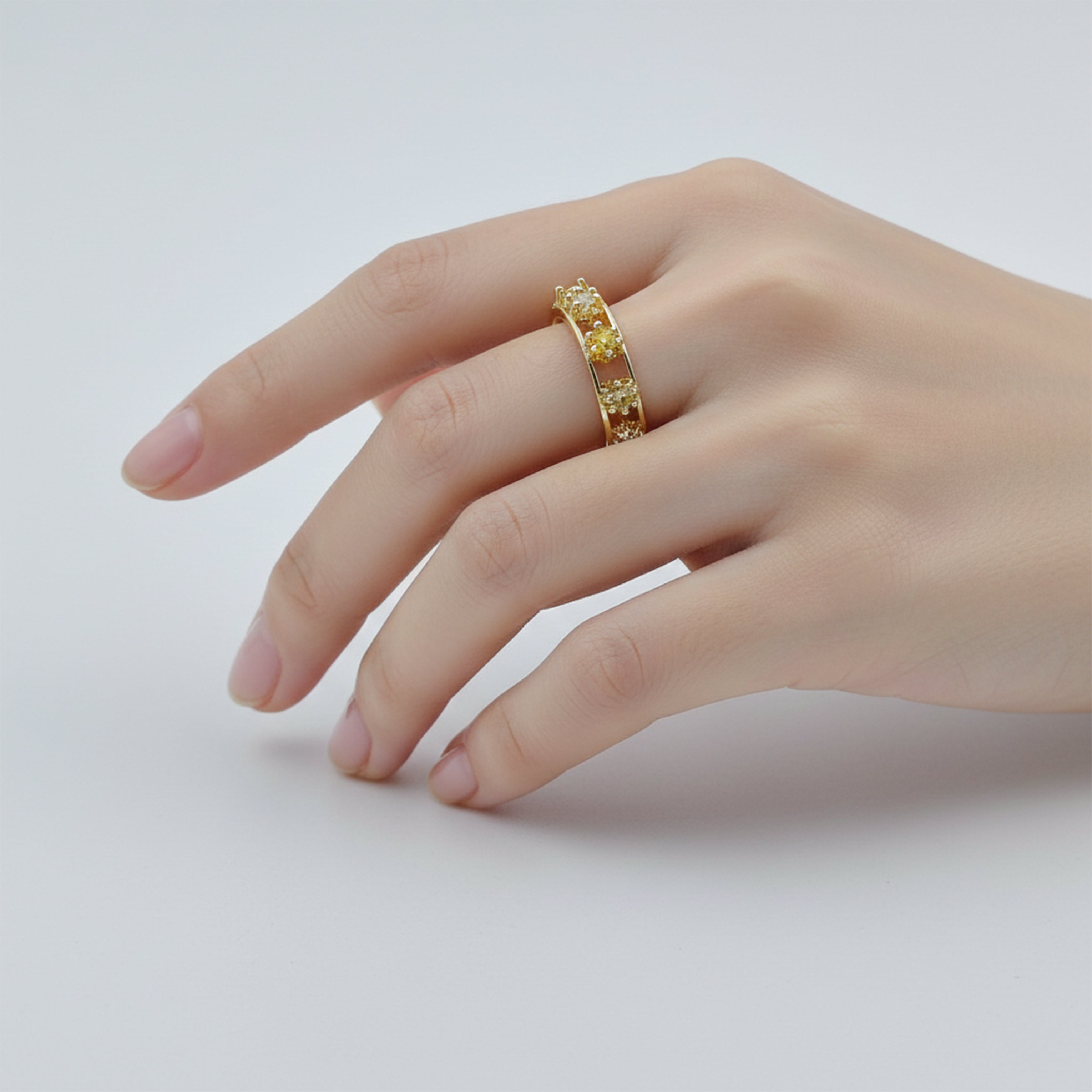 Aurora Sparkle Gold Ring
