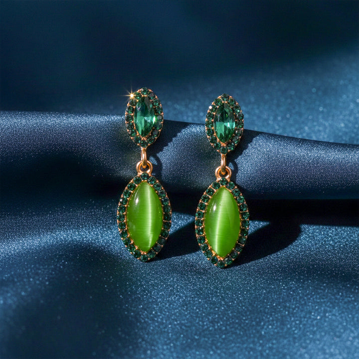 Green Radiance Drop Earrings