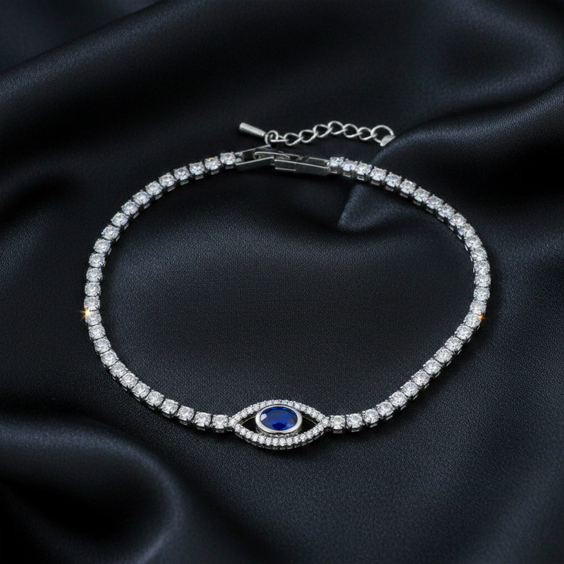 Blue Sapphire Evil Eye Bracelet
