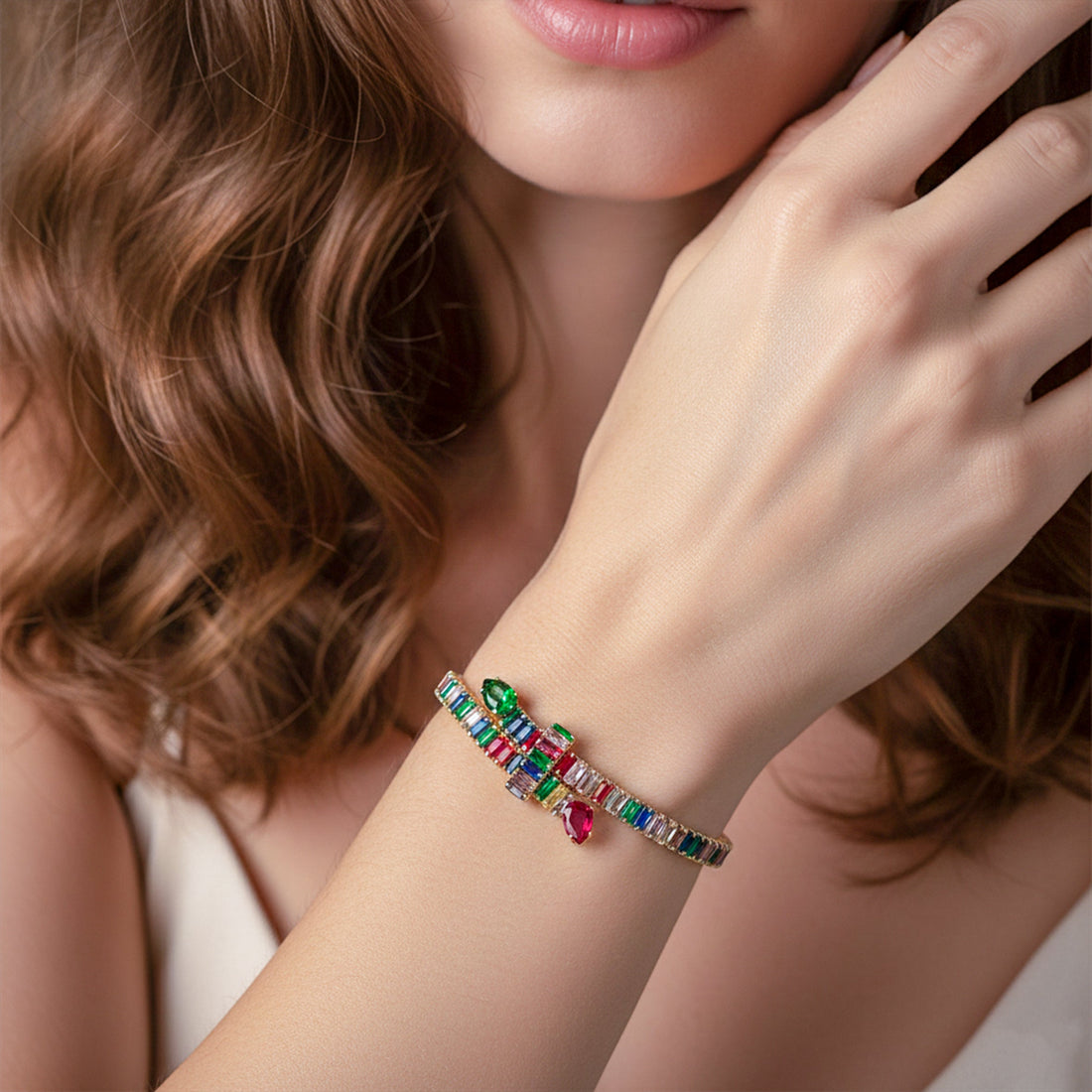 Regalia Rainbow Baguette Tennis Bracelet