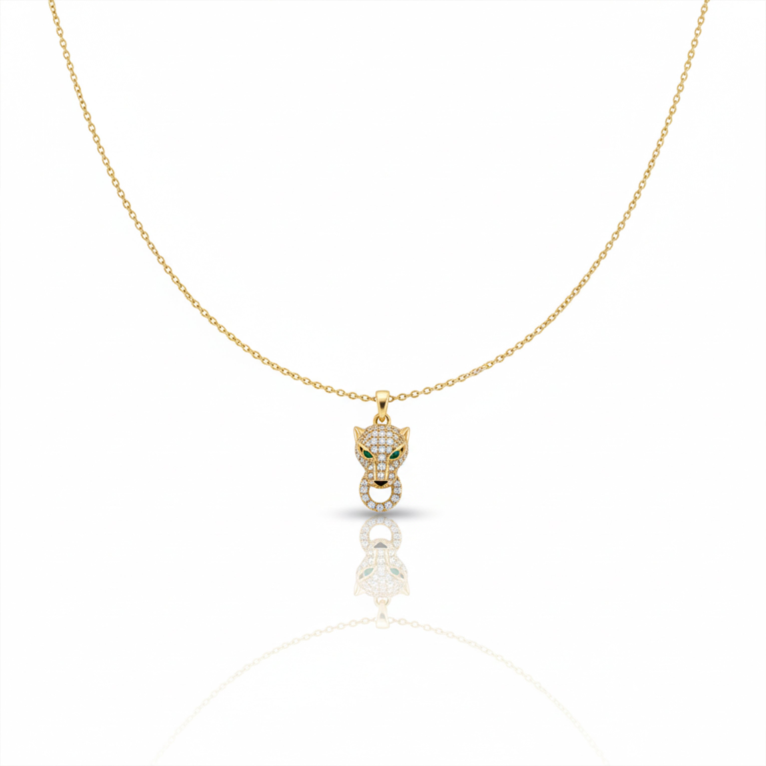 Crystal Leopard Pendant Necklace