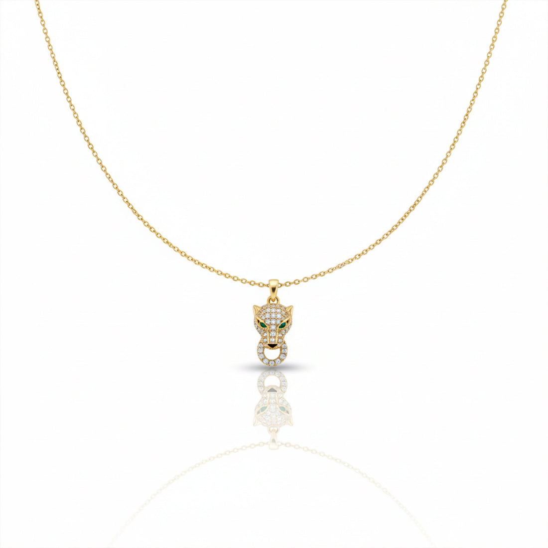 Crystal Leopard Pendant Necklace