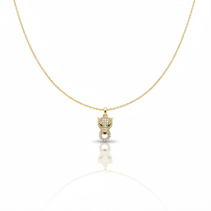Crystal Leopard Pendant Necklace