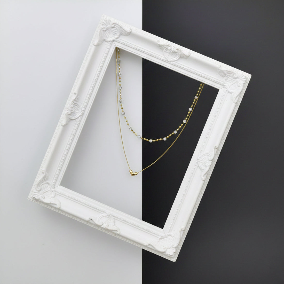 Luxpenny Dual Layer Gold Heart Necklace