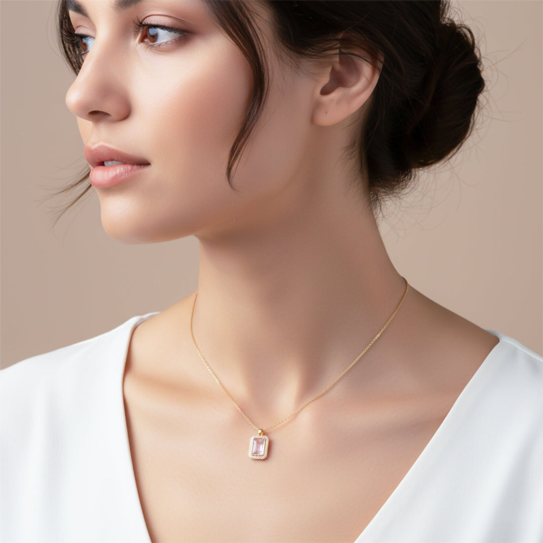Blush Radiance Pendant Necklace