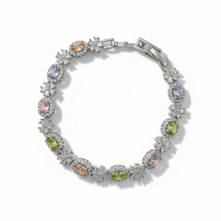 Regal Rainbow Gemstone Luxury Bracelet