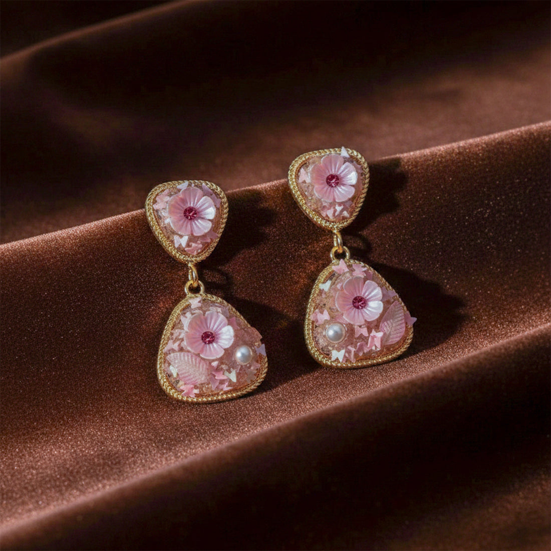 Rose Bloom Designer Earrings