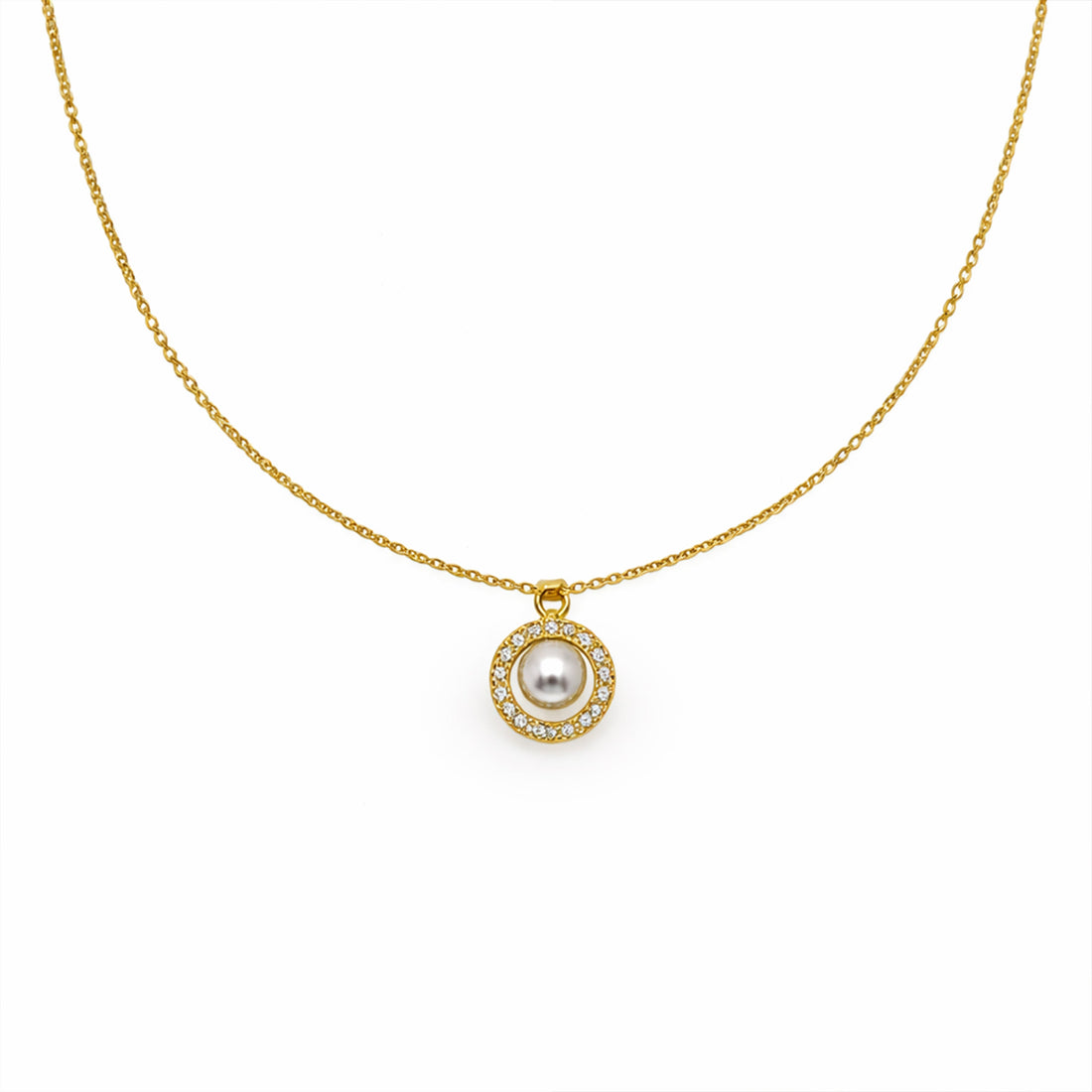 Classic Pearl & Gold Chain Necklace