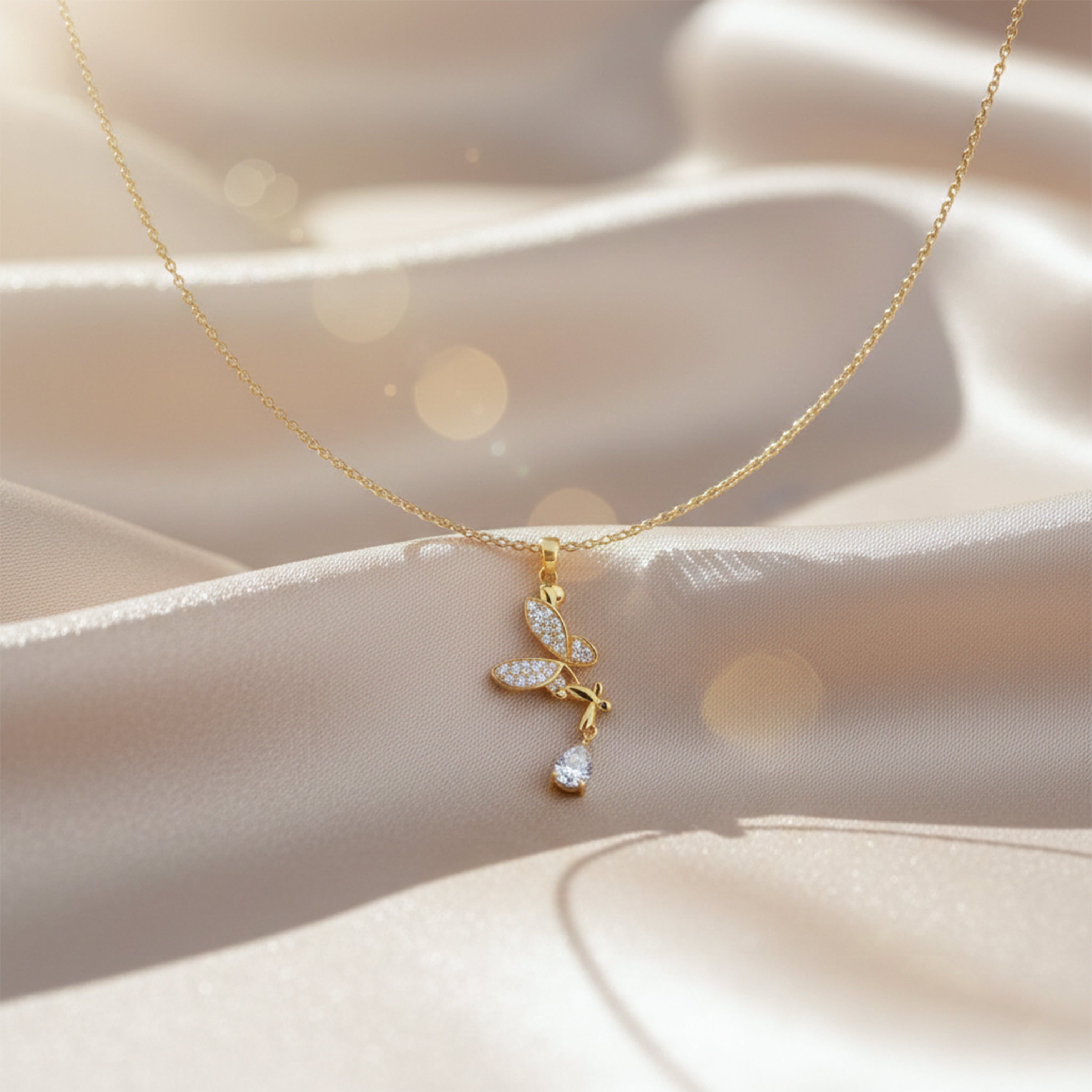Butterfly Grace Drop Necklace