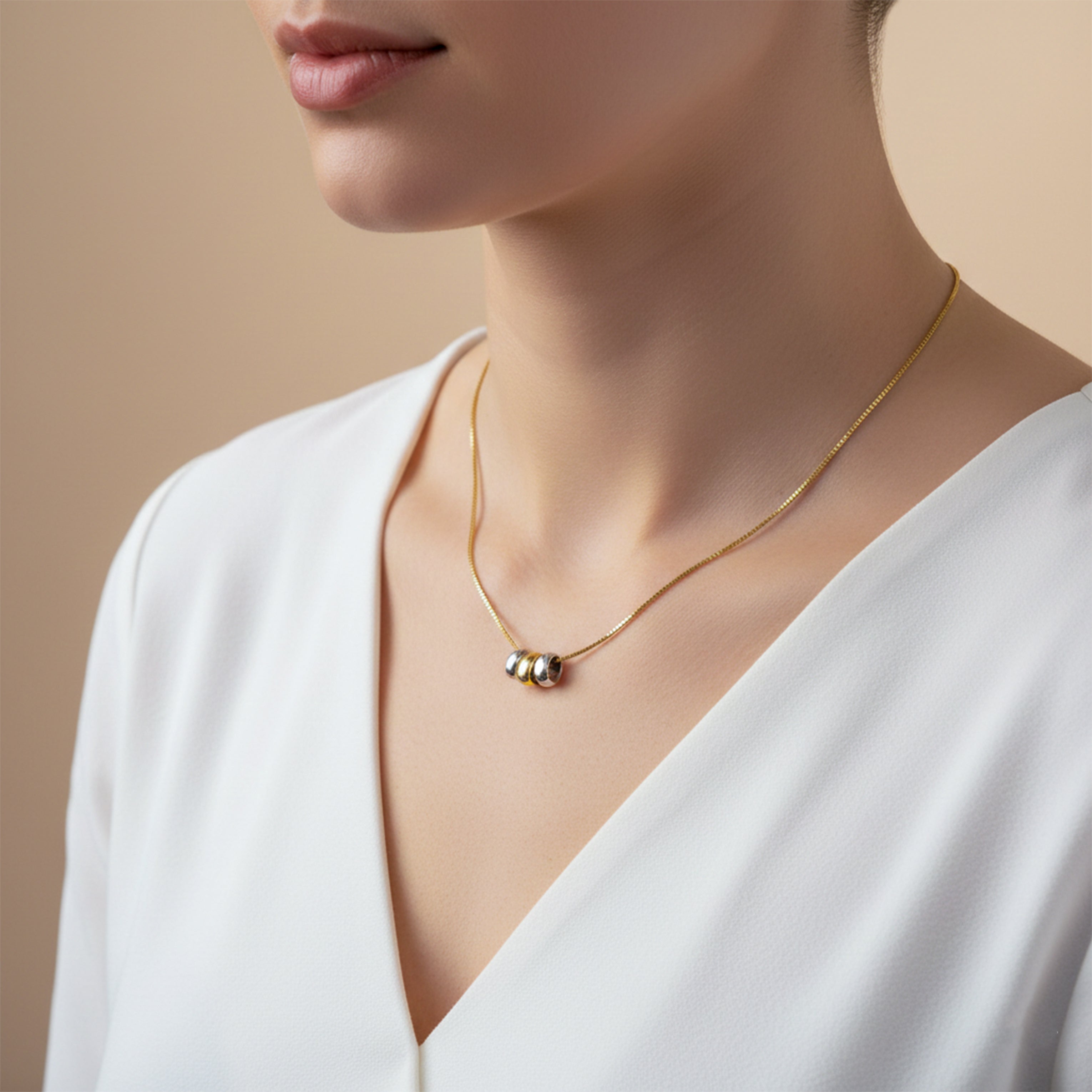 Luxpenny Golden Petal Charm Necklace