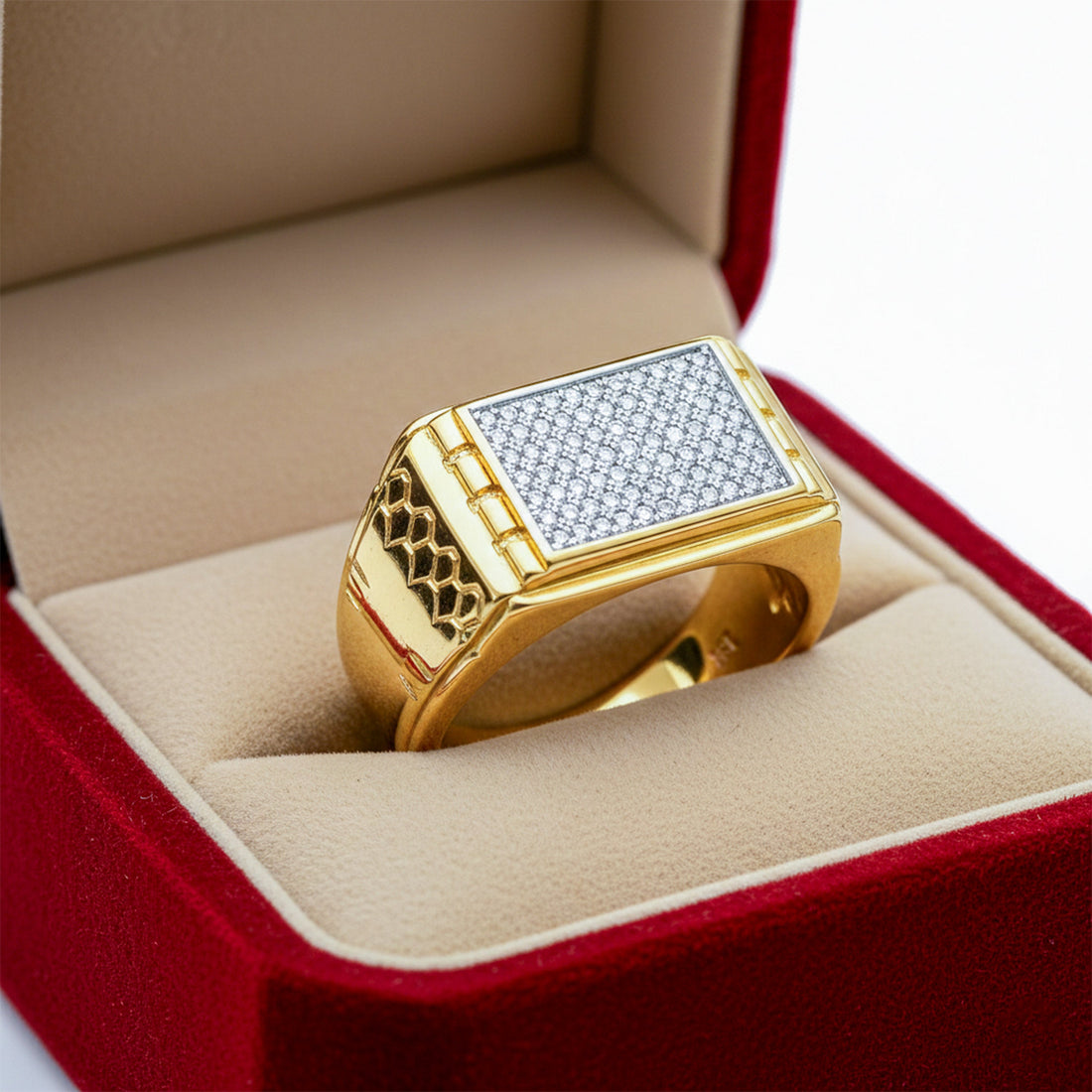 Crown Square Diamond Ring