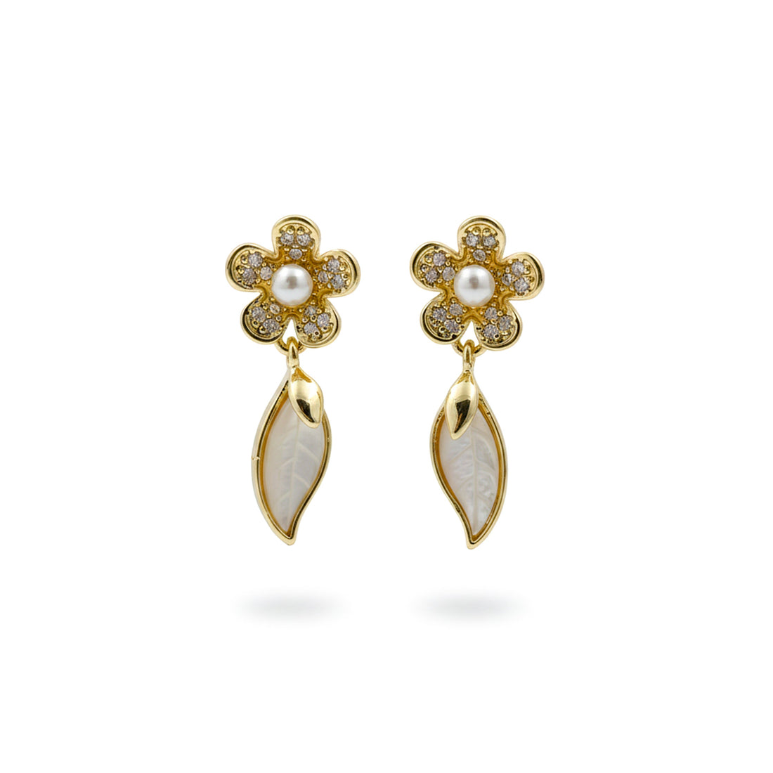 Nazakat Pearl Flower Earrings
